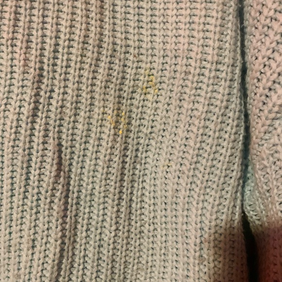 baby blue wooly sweater , size extra large but fits big - Picture 3 of 4